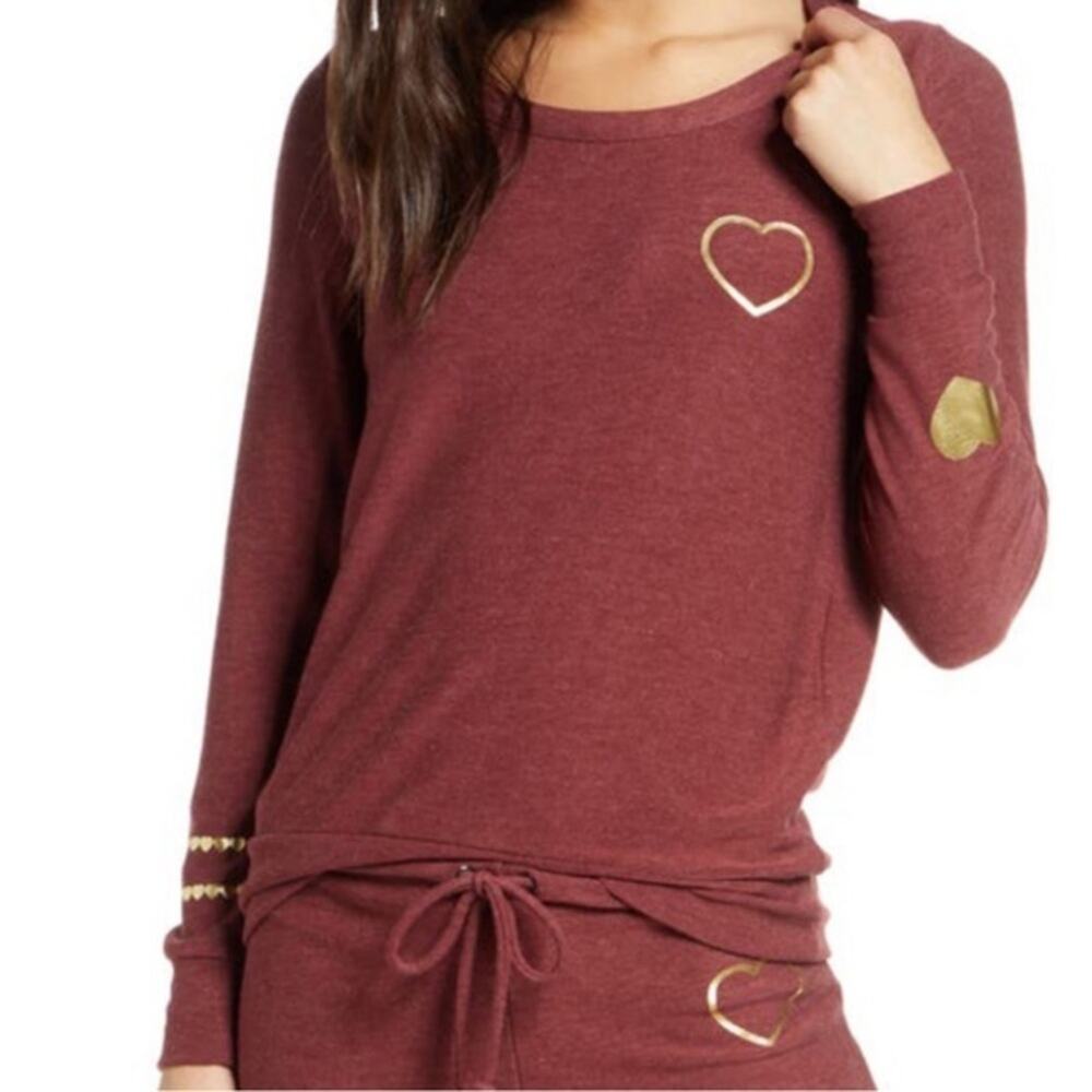 Chaser Golden Heart Cozy Knit Pullover Sweatshirt NWT 2X NWT